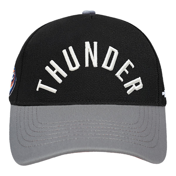 OKC THUNDER PRO STANDARD MODERN ORIGINALS SNAPBACK IN BLACK - FRONT VIEW