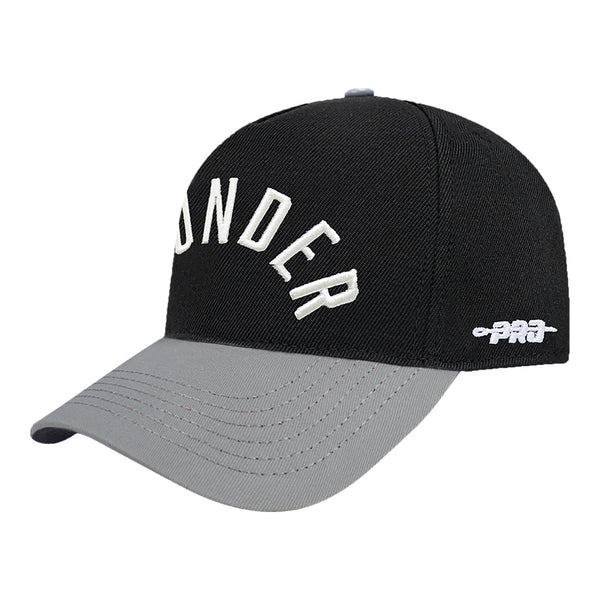 OKC THUNDER PRO STANDARD MODERN ORIGINALS SNAPBACK IN BLACK - FRONT LEFT VIEW