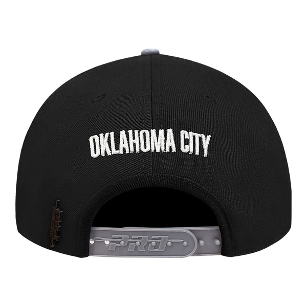 OKC THUNDER PRO STANDARD MODERN ORIGINALS SNAPBACK IN BLACK - BACK VIEW