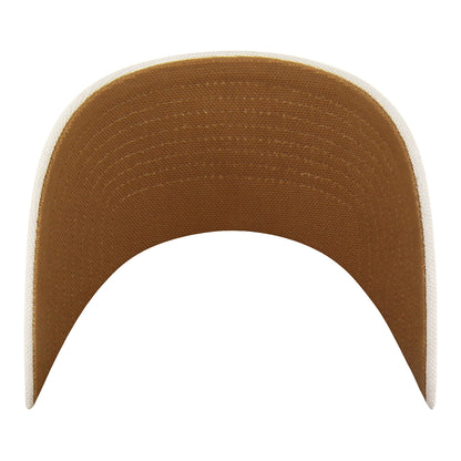 OKC Thunder 47 Brand x Carhartt Undyed Clean Up Hat in White - Underbrim View