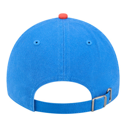 OKC Thunder New Era Casual Classic Two-Tone Mirco Logo Hat in Blue and Orange - Back View