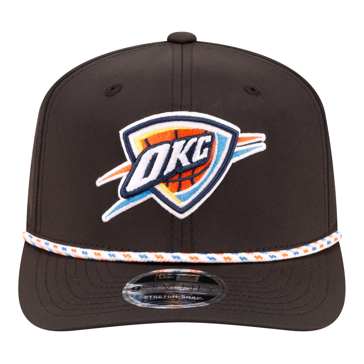 OKC Thunder New Era 9Seventy Stretch Snap Rope Black Hat