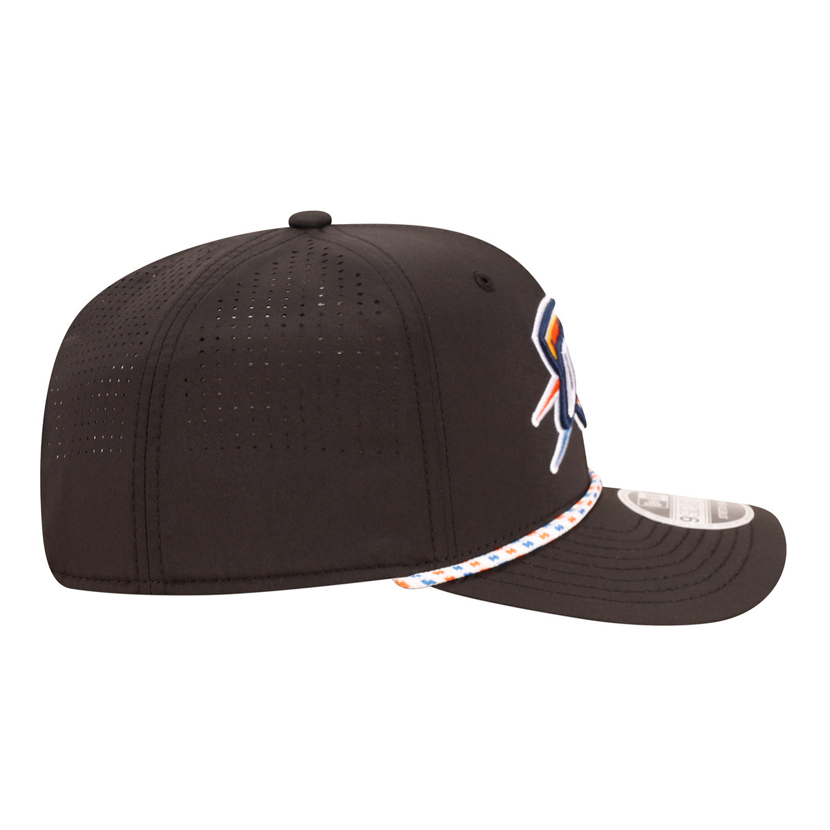 OKC Thunder New Era 9Seventy Stretch Snap Rope Black Hat