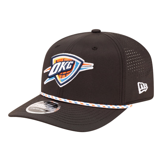 OKC Thunder New Era 9Seventy Stretch Snap Rope Black Hat