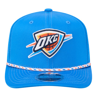 OKC Thunder New Era 9Seventy Stretch Snap Rope Blue Hat - Front View