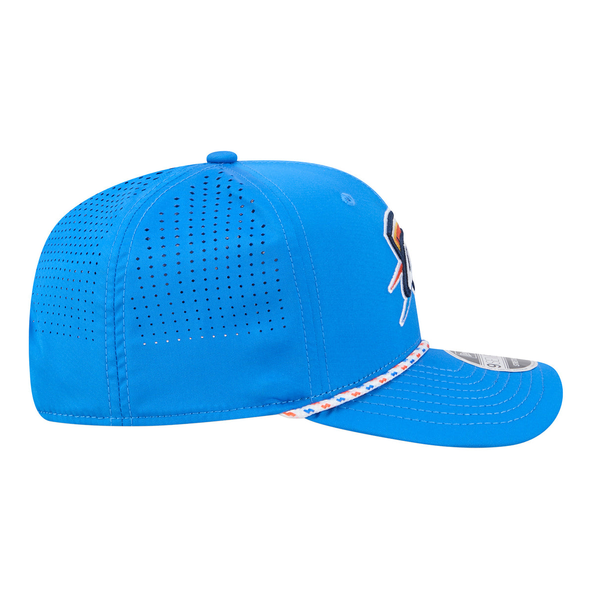OKC Thunder New Era 9Seventy Stretch Snap Rope Blue Hat - Right side View