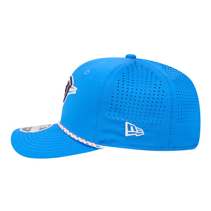 OKC Thunder New Era 9Seventy Stretch Snap Rope Blue Hat - Left Side View