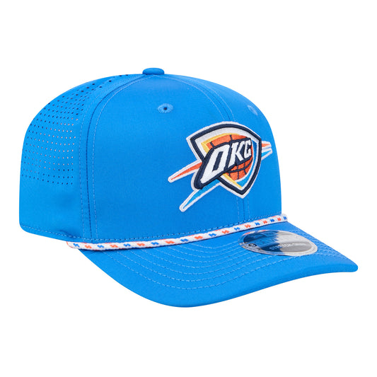 OKC Thunder New Era 9Seventy Stretch Snap Rope Blue Hat - Right View