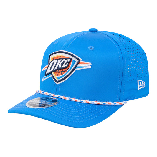 OKC Thunder New Era 9Seventy Stretch Snap Rope Blue Hat - Left View