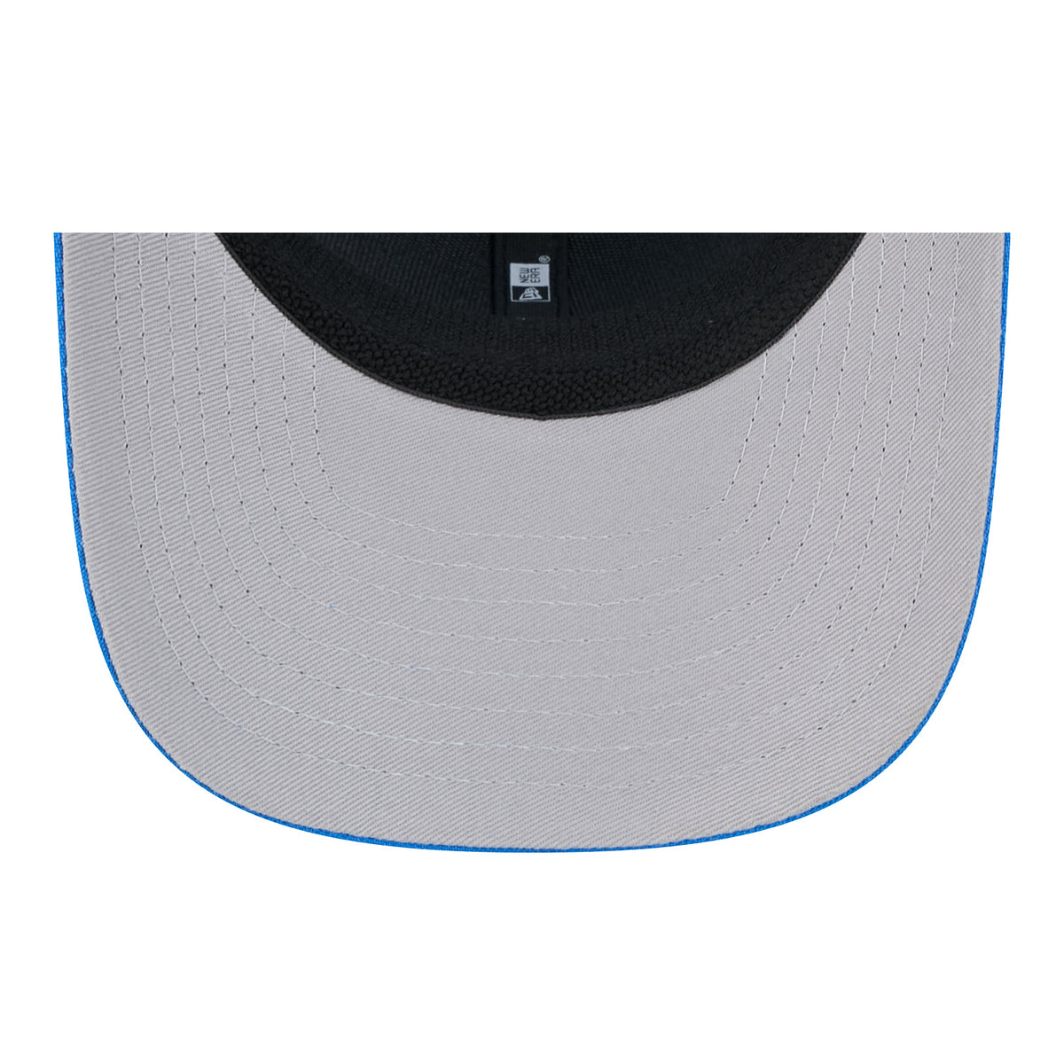 OKC Thunder New Era 9Seventy Stretch Snap Micro Rope Trucker Hat in blue - Underbrim view