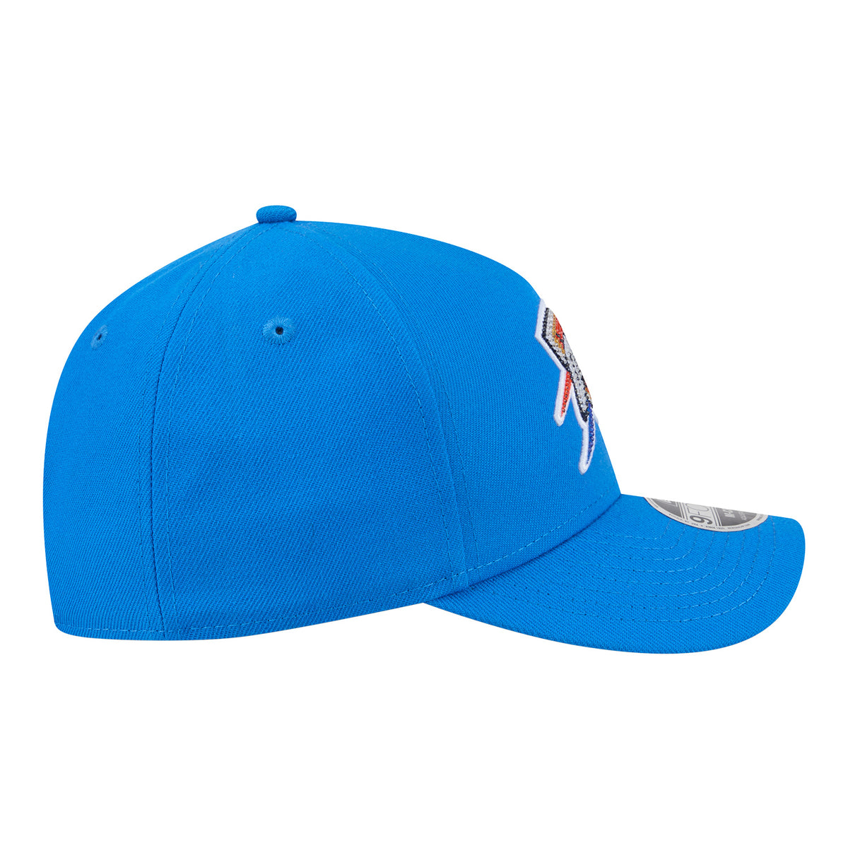 OKC Thunder New Era 9Forty A-Frame Rhinestone Patch Hat in Blue - Right side View