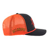 2024-25 OKLAHOMA CITY THUNDER 47 BRAND CITY EDITON TRUCKER HAT IN ORANGE - RIGHT SIDE VIEW