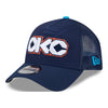 2025-26 CITY EDITION OKC THUNDER NEW ERA 940AF TRUCKER in Blue - Front Left View