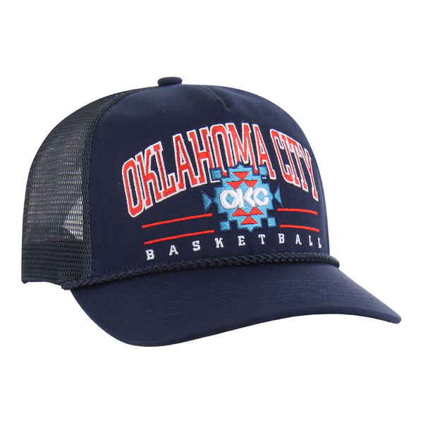 2025-26 OKC THUNDER 47 BRAND CITY EDITION HITCH HAT In Navy - Front Right View