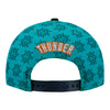 OKC Thunder New Era 9Fifty Native AOP Teal Snapback - Back View