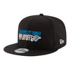 NEW ERA THUNDER PLAYOFF STACKED 950 SNAPBACK IN BLACK - FRONT LEFT VIEW