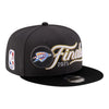 OKC THUNDER 2025 WCF CHAMPIONS LOCKER ROOM HAT in Black - Angled Right View