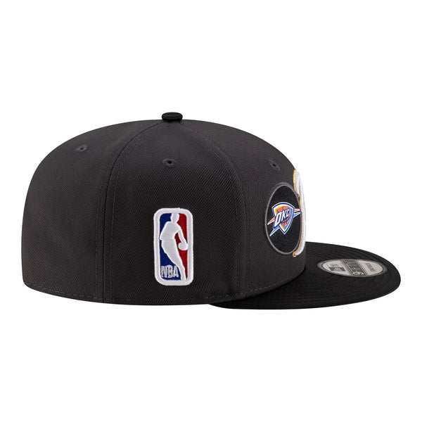 OKC THUNDER 2025 WCF CHAMPIONS LOCKER ROOM HAT in Black - Right Side View
