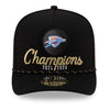 OKC Thunder 2025 NBA Champions Locker Room 950 AF Snapback in Black - Front View