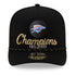 OKC Thunder 2025 NBA Champions Locker Room 950 AF Snapback in Black - Front View