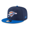 OKC Thunder 2025 NBA Championship 950 Side Patch Snapback in Blue - Front Left View