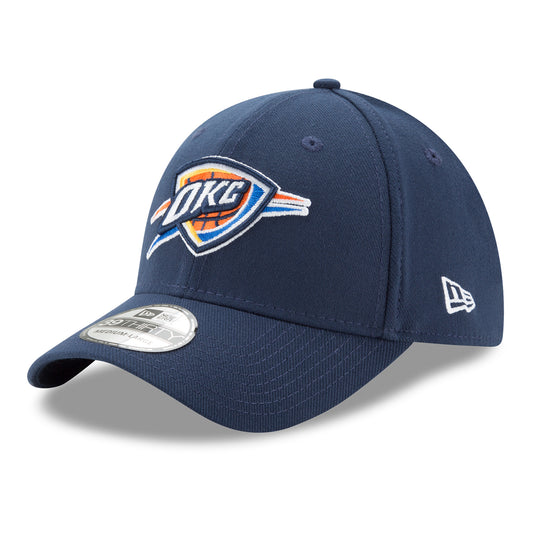 OKC Thunder 2025 NBA Championship 3930 Side Patch Flex-Fit Hat in Blue - Front Left View