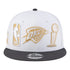 OKC THUNDER NEW ERA RING CEREMONY 950 SNAPBACK HAT in White - Front View
