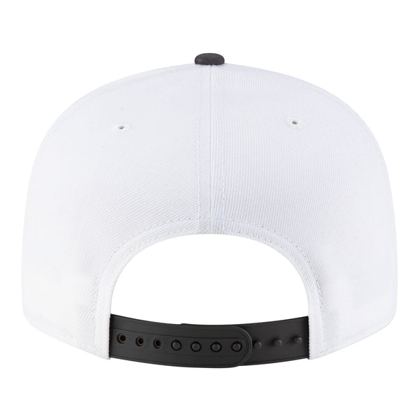 OKC THUNDER NEW ERA RING CEREMONY 950 SNAPBACK HAT in White - Back View