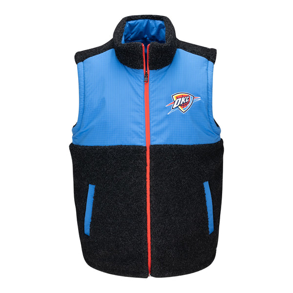 OKC THUNDER GIII REVERSIBLE SHERPA FULL-ZIP VEST