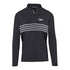 OKC THUNDER ASHER CHEST STRIPE 1/4 ZIP PULLOVER JACKET IN BLACK - FRONT VIEW