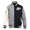 OKC Thunder Pro Standard Colorblock Varsity Jacket in Black - Front View
