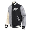 OKC Thunder Pro Standard Colorblock Varsity Jacket in Black - Side View