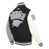 OKC Thunder Pro Standard Colorblock Varsity Jacket in Black - Back Right View
