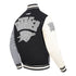 OKC Thunder Pro Standard Colorblock Varsity Jacket in Black - Back Right View
