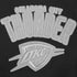 OKC Thunder Pro Standard Colorblock Varsity Jacket in Black - Front Logo View