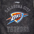 OKC Thunder Pro Standard Washed Denim Varsity Jacket in Grey - Back View