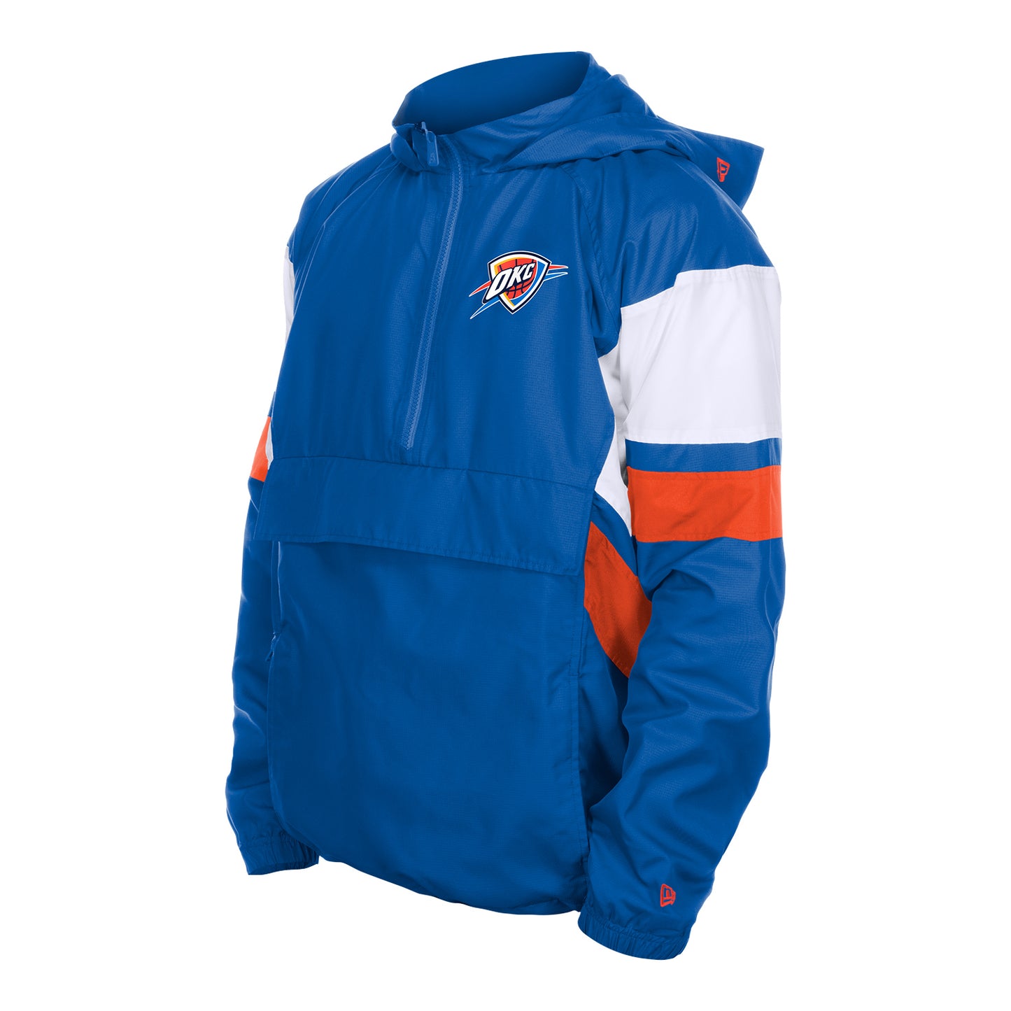 OKC Thunder New Era Classic 1/4 Zip Pullover in Blue - Front Left View