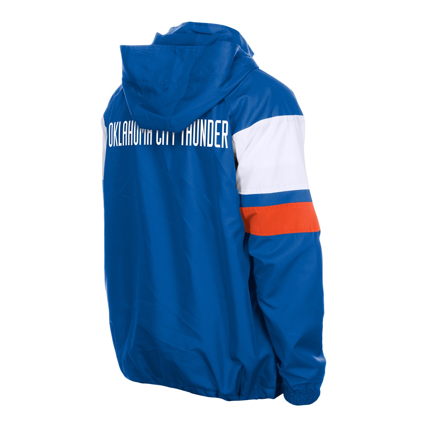 OKC Thunder New Era Classic 1/4 Zip Pullover in Blue - Back View