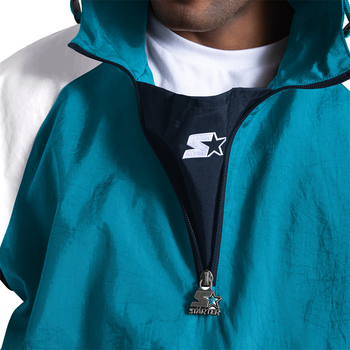 OKC Thunder Starter Native Street Half-Zip Pullover in Blue - Front View
