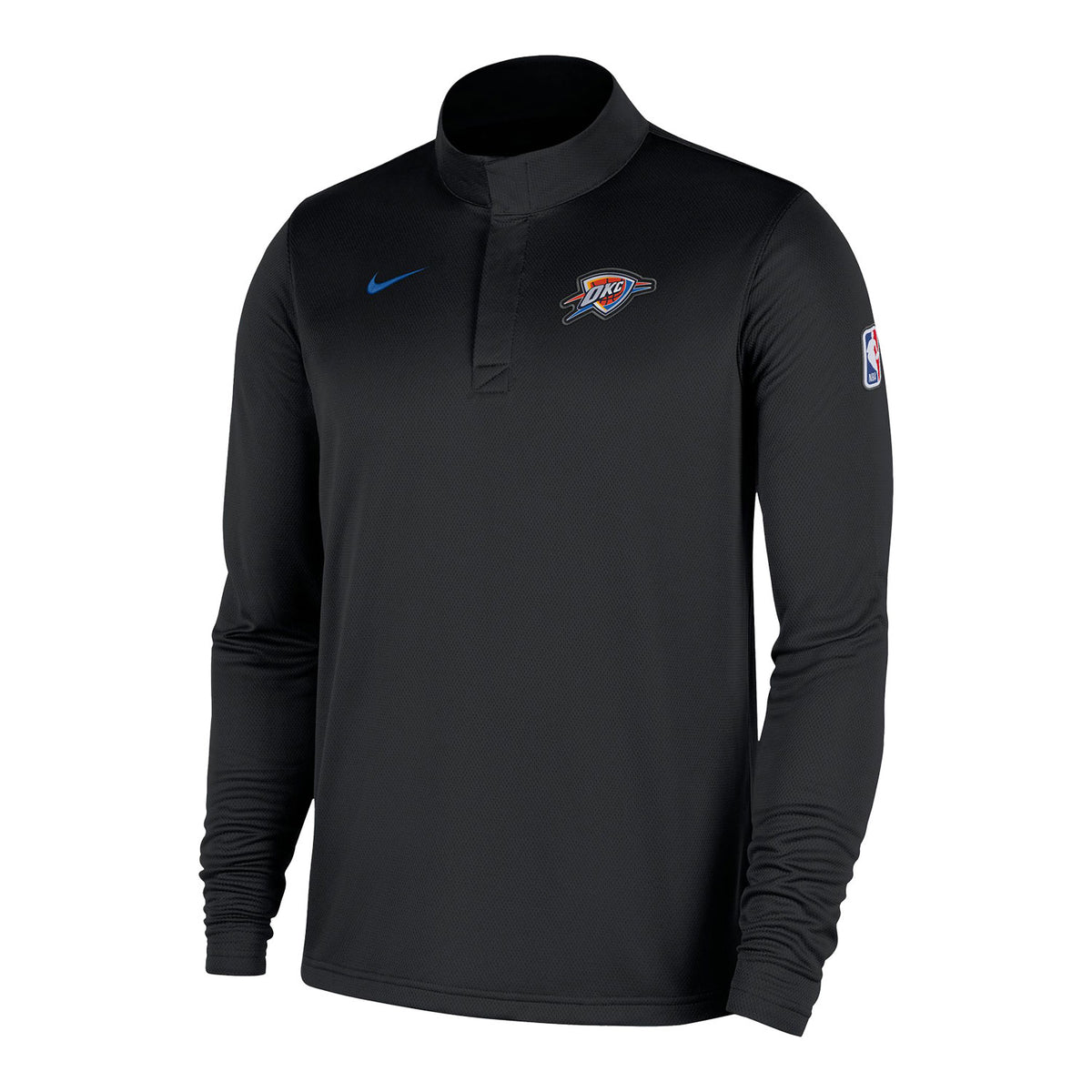OKC Thunder Nike Shield Black Quarter Zip in Black - Front Left view