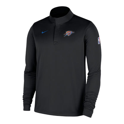 OKC Thunder Nike Shield Black Quarter Zip in Black - Front Left view