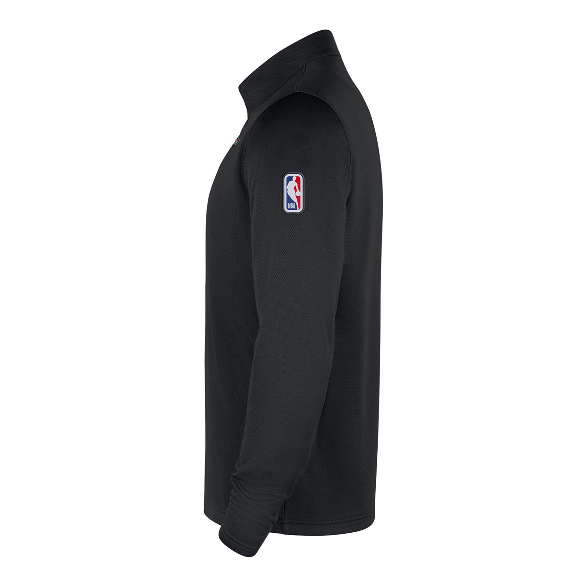 OKC Thunder Nike Shield Black Quarter Zip in Black - Left Side View