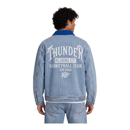 OKC Thunder Wild Collective Denim Pinstripe Jacket