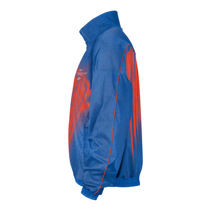 OKC Thunder Nike Standard Issue Game Anthem Jacket in Blue - Side View