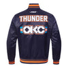 2025-26 CITY EDITION OKC THUNDER PRO STANDARD BOMBER JACKET in Blue - Back View