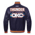 2025-26 CITY EDITION OKC THUNDER PRO STANDARD BOMBER JACKET in Blue - Back View