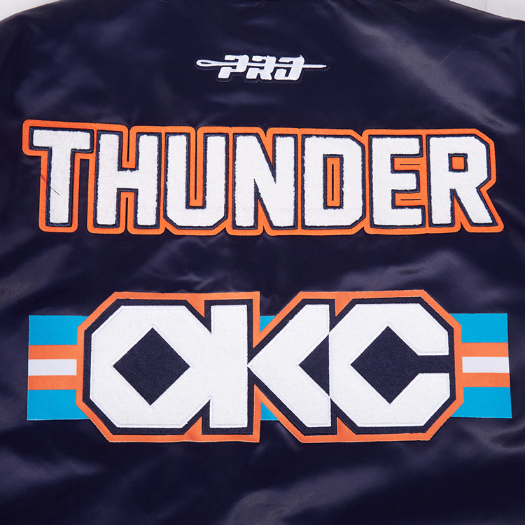 2025-26 CITY EDITION OKC THUNDER PRO STANDARD BOMBER JACKET - Back view