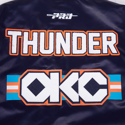 2025-26 CITY EDITION OKC THUNDER PRO STANDARD BOMBER JACKET - Back view