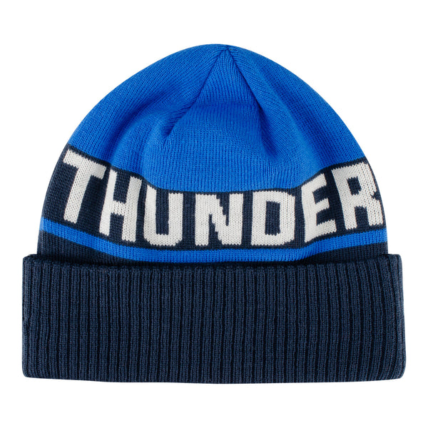 OKC THUNDER MEN CHILLED CUFF IN BLUE & WHITE - BACK VIEW