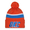 OKC THUNDER NEW ERA STATEMENT POM CUFF KNIT in orange - Front View